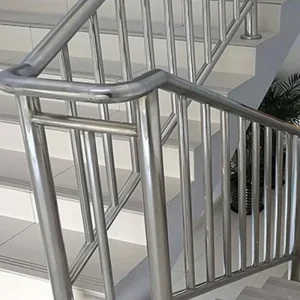Durable 304 Sturdy Stainless Steel Railing for Stairwell Use Waterproof Modern Design Metal Guardrail Factory Supply