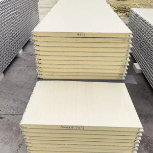 Durable 30mm 60mm 80mm Steel Composite Sandwich Panel PIR EPS Rock Wool Glass Wool for Exterior Facades Cold Room Building