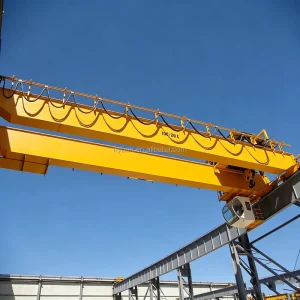 Durable 35 Ton Double Girder Overhead Crane with Hardened Gears for Long Life Lifting Bridge Crane Q345B Steel