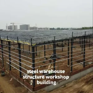 Durable Anti Corrosion Prefab Steel Metal Frame Industrial Workshop Warehouse Building Custom Structure 3 Year Warranty Made