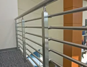 Durable Brushed Stainless Steel Wrought Iron Stair Railing for Outdoor Use
