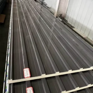 Durable Color Coated Steel Great Wall Sandwich Panel PU Insulated Metal Wall Cladding for Coastal Region Industrial Plant