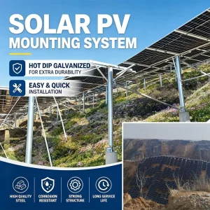 Durable Customized Photovoltaic Rack Adjustable Solar Panel Mounting Bracket for Commercial Solar Installation