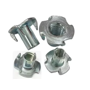 Durable DIN1624 Carbon Steel Four Claw T Nut for Structural Wood Applications
