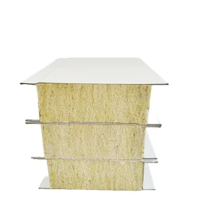 Durable Fireproof Rock Wool Insulation Panels Sandwich Panels for Industrial Warehouses Eco-friendly Durable