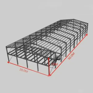 Durable I Beam Steel Frame Warehouse Building For Machinery International Steel Building Supplier Industrial Use Hot dip