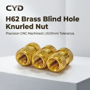 Durable Industrial H62 Messing M8 Vertical Pattern Closed End Nuts for Heavy Duty Mechanical Equipment Applications