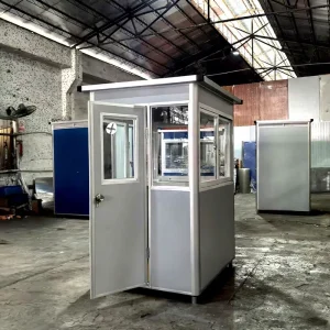 Durable Lightweight Movable Guard House Prefabricated Security Kiosk Sentry Box Waterproof Steel Structure Eco