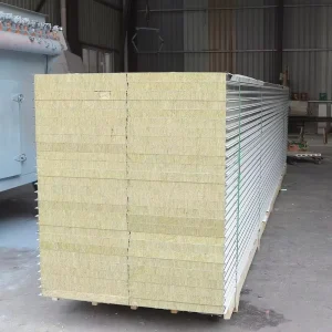 Durable Modern Rock Wool Metal Sandwich Panels for Factory Walls Roofs Cold Rooms Hotels Prefab Houses Eco Friendly