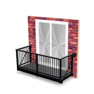 Durable Prefabricated Balcony System Balustrade Handrail Steel Aluminum Railing for Contemporary Apartment