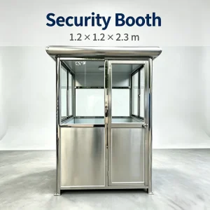 Durable Stainless Steel Guard Booth Outdoor Cabin Prefab House Temporary Security Guard House Kiosk Sentry Box Guard Booth