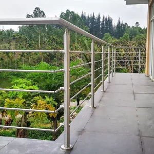 Durable Steel Railing High Strength Heavy Duty Safety Guardrail Stair Balcony Deck Outdoor Indoor Wrought Iron Railings