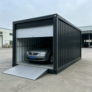 Durable Steel Structure Container Garage Prefabricated Metal Carport Car Shelter for Residential Garden Outdoor Parking Shed