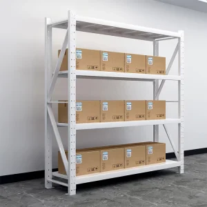 Durable Warehouse Storage Rack Metal Shelves Anti corrosion Light Duty 100kg/Layer for Industrial Workshop Shelving System