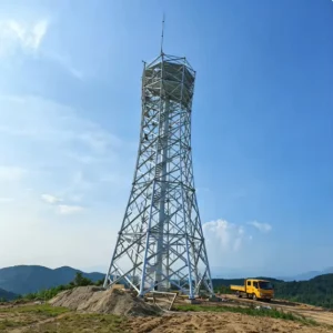 Durable Wind Resistant Q420B Galvanized 4 Legged Lattice Steel radar Tower Support Frame for Weather Monitoring Radar Tower