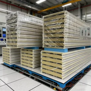 Dust Proof Metal Rock Wool Polyurethane Pir Eps Glass Wool Sandwich Panels Water Resistant 5+ Year Warranty Modern Panels