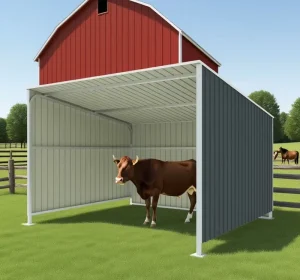 ELS1009-H200 Modern Steel Structure Heavy-Duty Garage Canopy & Carport Livestock Shelter