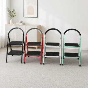 EN131 Hotel Use Modern Design Steel Step Folding Ladder for Home