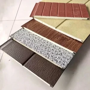 EPS Metal Siding Sandwich Wall Panel Color Coated Steel Exterior Panels Fireproof Thermal Insulation for Industrial Facilities