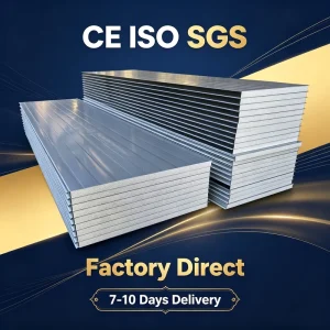 EPS Wall Sandwich Panel Thermal Insulated Color Steel Wall Panel for Prefab House Warehouse Workshop Construction