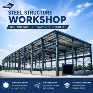 Earthquake Resistant High Strength Heavy Duty Steel Structure Workshop Prefabricated Workshop Building Strong Frame