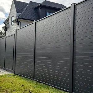 Easy Installation Black Aluminum Horizontal Full Privacy Ventilated Outdoor Wall Fencing Panels
