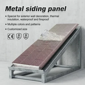Easy Installation Galvanized Steel PU Siding Wall Ceiling Fireproof Eco Friendly Insulated Exterior Wall Cladding Sandwich Panel