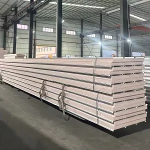 Eco Friendly Fire Resistant 950mm 1150mm Width Lightweight Polyurethane PU Sandwich Panels Industrial Warehouses