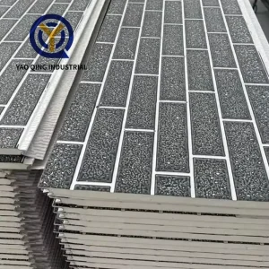 Eco-Friendly Fireproof Brick Metal Siding Pu Exterior Wall Panel 16 mm 20mm Decorative Exterior Metal Siding Panel for House