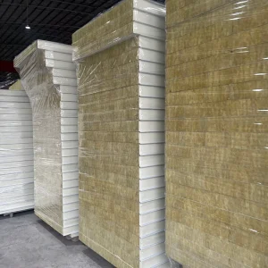 Eco Friendly Fireproof Rock Wool Sandwich Panel for Modern Hotel Cold Room Insulation and Soundproofing Wall Roof Panels
