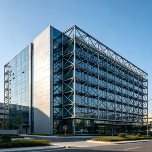 Eco-Friendly Long Service Life Steel Structure Office Building Sturdy H-Beam Column & Box Column Professional Manufacturer