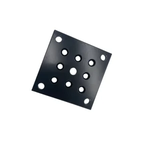 Eco Friendly Powder Coated Square Weldable Surface Mount Floor Flange Steel Base Plate for Fence Square Post Outdoor Use