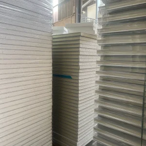 Eco-Friendly Rock Wool Core Sandwich Panel Water Fire Resistance for Office Warehouse Hotel Cold Room Partitions Movable