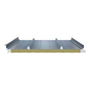 Eco-Friendly Rock Wool Sandwich Roof Panel A1 Class Fire Resistance for Industrial Warehouse Exterior Wall