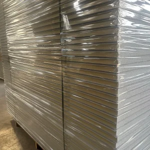 Eco Friendly Water Fire Resistant Rock Wool Core Sandwich Panel for Office Cold Room Hotel and Warehouse Partition Walls