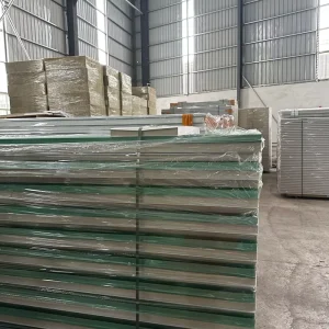 Eco Friendly Water Fire Resistant Rock Wool Sandwich Panel for Cold Room Hotel Container House Construction Insulated Steel