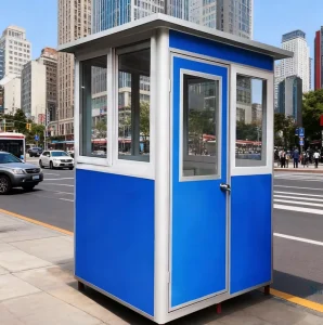 Eco Friendly Waterproof Light Steel House Solar Powered Security Booth Outdoor Duty Station