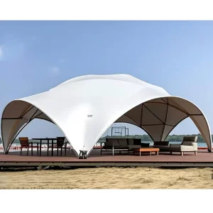 Eco Friendly Waterproof Membrane Structure Sunshade Canopy Sky Dome Roof Park Landscape Shelter Tensile Fabric Hotel Garage Shed