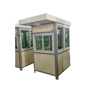 Economic Prefabricated Steel Ticket Booth Portable Security Guard House Sentry Box Toll Kiosk for Parking Lot Gate Entrance