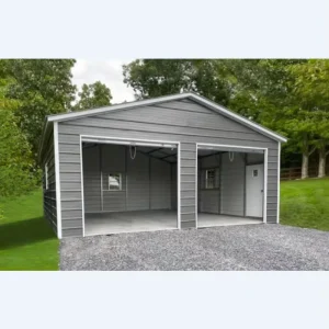 Economic Steel Frame Garage with Insulated Panel Car Parking Awnings Prefabricated Light Steel Carport Mini Warehouse