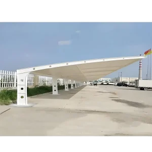 Economic and Sustainable Light Customized Steel Space Frame Structure Car Parking Canopy with Welding Bending Services