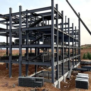 Efficient Customized Heavy Portal Steel Structure Beam Column Frame Welding Cutting Bending Services Prefabricated Custom Color