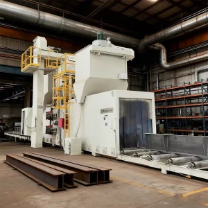 Efficient H-Beam Shot Blasting Machine for Steel Plant Rust Removal PLC Controlled