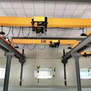 Electric European 10 Ton Single Girder Overhead Crane with Motor & Pump Ground+Remote Control