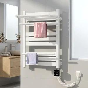 Electric Heated Towel Rail with Thermostat for Residential Use