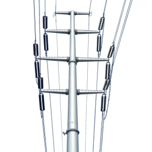 Electric Lattice Masts Steel Pole Galvanized Power Transmission Line Electrical Steel Tubular Tower Pole