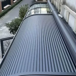 Electric Retractable Aluminum Sunshade Outdoor Insect-Proof Electric Awning Decorative Blinds Awning Terrace
