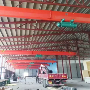 Electric lifting indoor single girder Bridge Overhead travelling Crane design 10 ton