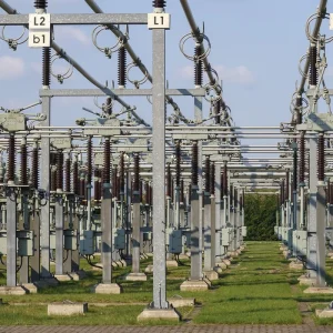 Electricity Substation Tubular Steel Structure Towers and Lattice Masts Substation Structure