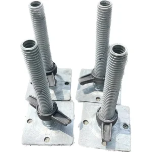 Electro Galvanized Jack Bases and Base Plates Scaffold Material Steel Adjust Prop